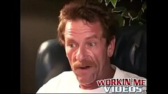 Experienced rod choker spanks his hairy cock and sprays cum Thumb