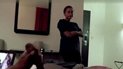 Hotel Maid Catches Him Jerking and Watches Him Cum Thumb