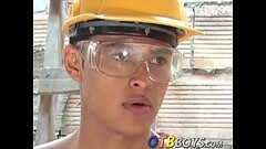 Hung latino twinks have anal sex in construction site Thumb
