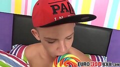 Twinks have wild anal threesome and jizz all over the place Thumb