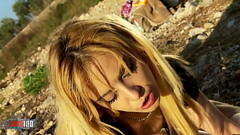 Public blowjob while peeing and outdoor fucking with dulce Chiki Thumb