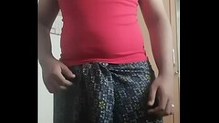 Horny tamil boy jerking off in Lungi Thumb