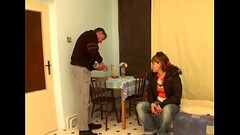 Skinny non-professional slut gets licked and rides an old ramrod wildly Thumb