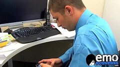 Twink businessmen ass fucking hard at work before cumming Thumb