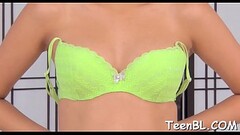 Touching her sexy body makes hawt chick hungry for a weenie Thumb