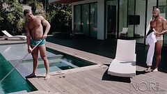 NoirMale Big Dick Black Hunk Homeowner Fucks Poolboy Seth Santoro Thumb