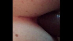 Stretching White ass Thumb