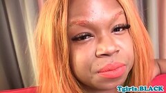 Chubby black ts fingering herself in closeup Thumb