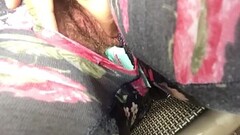 Ripped hole reveals a pissing and squirting little pussy Thumb