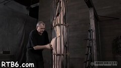 Bound up serf receives lusty pleasuring her naughty twat Thumb