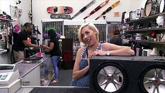 XXX PAWN - Stevie Sixx Sells Her BF'_s Bass Amp For Cash, And Her Ass, Too Thumb