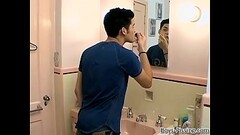 Young Dominic feasts and bounces on lovers fresh peeing dick Thumb