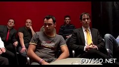 It is party time for these dudes eager to get gangbanged hard Thumb