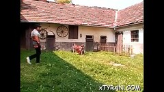 Slave licks mistress'_ feet and gets whipped hard in sexy sadomasochism Thumb