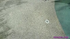 step Mom and crony'_s step daughter pool Easing step Daddys Tension Thumb