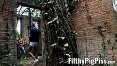 Homo thugs ass fuck and takes a piss on each other outdoors Thumb