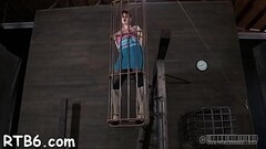 Tied up beauty receives vicious gratifying for her pussy Thumb