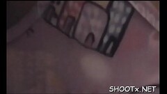 Wrecking a teenager'_s sweet fresh pussy with monster rod Thumb