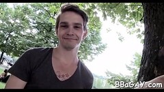 Pretty flower guy is getting a lusty anal doggystyle sex Thumb