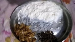&Agrave_n Indian slave dog eating cum rice by mistress Thumb