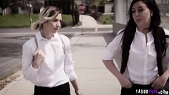 Homeless Chad Alava got his cock suck by Whitney Wright and Eliza Jane Thumb