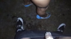 Jessie gets bent over outside Thumb