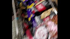 Big booty in tight sweatpants at a store. Thumb