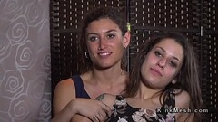 Slaves whipped and fucked in public bar Thumb