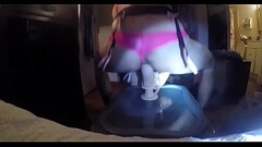 Twink cd riding dildos, piss and cum self facials Thumb