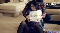 Huge boobs babe enjoyed hard man meat Thumb