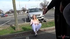 Bored Blonde Picked-up for a Van Ride and a Cock Ride Thumb