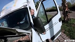 Italian babe fucks stranger in her truck Thumb