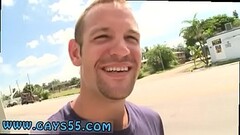 Gay sexy naked men walk beach on public street and nude male handjob Thumb