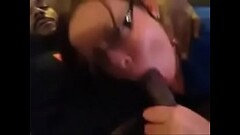Sexy white chick with glasses sucking black dick Thumb