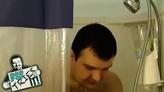 obese man masturbates in shower Thumb