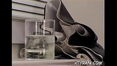 Goddess copulates maid with toy Thumb