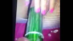 Hot cum tribute over my stuffed pussy Thumb