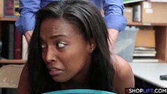 Busty ebony teen suspected and fucked by a mall cop Thumb