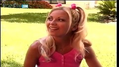 Gorgeous Blonde Teenie Fucking Huge Cock in The Park Thumb