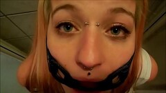 PervyPixie gagged while drinking Piss Thumb