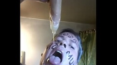 Faggot dripping with loads of cum from a condom Thumb