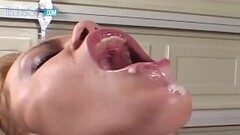 Mega Slut Gia Paloma Has Her Face Covered With Cum From 3 Dicks Thumb