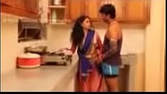 indian beautiful Housewife Romance In Kitchen Thumb
