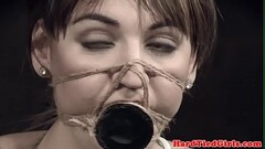 BDSM sub tied up and whipped by maledom Thumb
