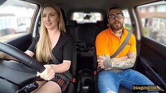 Fake instructor fucks busty minx Georgie Lyall in the car Thumb