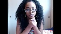 Curve ebony showing hairy pussy Thumb