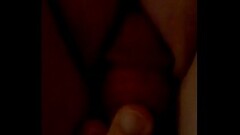 Rubbing Her Pussy With his Shaft Thumb