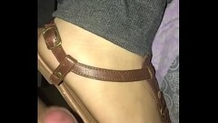 Bf cums on my cute toes and sandals Thumb
