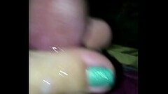 Wife gives closeup footjob cumshot Thumb