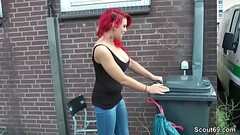 German Redhead Teen Lexy Seduce to Fuck Outdoor by Stranger Thumb